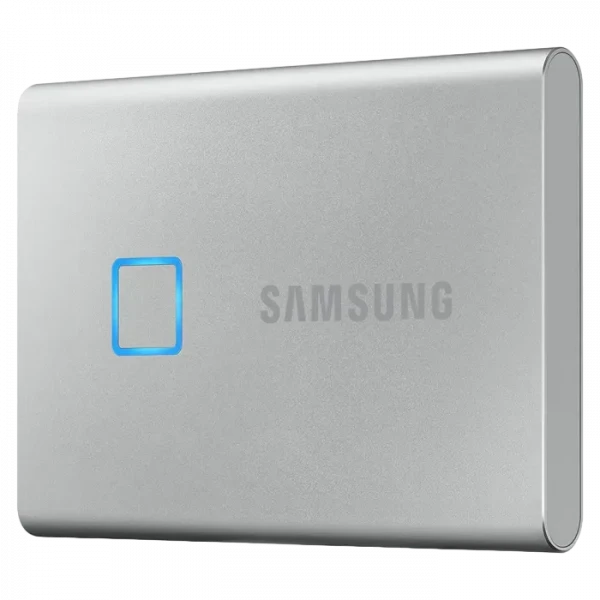 Внешний портативный SSD накопитель Samsung Portable SSD T7 Touch, 2 TB, Серебристый (MU-PC2T0S/WW)
