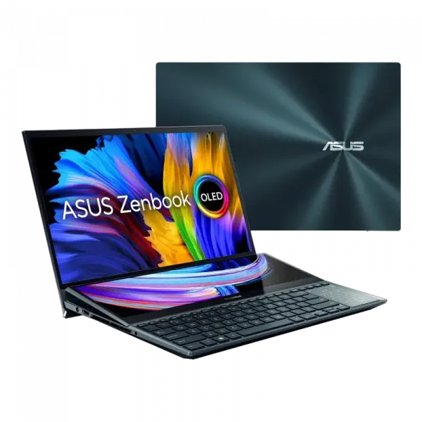 Laptop 15,6 ASUS Zenbook Pro Duo 15 OLED UX582HM, Celestial Blue, Intel Core i7-11800H, 16GB/1024GB, Windows 11 Pro