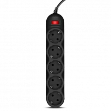 Prelungitor electric SVEN SF-05L, 5 Prize, 5m, Negru