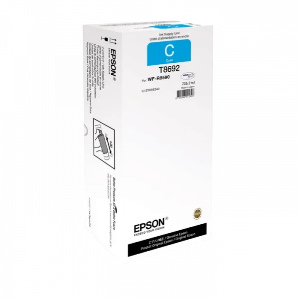 Контейнер с чернилами Epson T869 DURABrite Pro, 735мл, Голубой