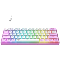 Клавиатура Havit KB877L, Проводное / беспроводное, Фиолетовый/Белый