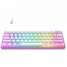 Tastatură Havit KB877L, Cu fir / Fără fir, Violet/Alb