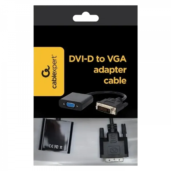 Convertor Video Cablexpert A-DVID-VGAF-01, DVI-D (M) - SVGA (F), 0,2m, Negru