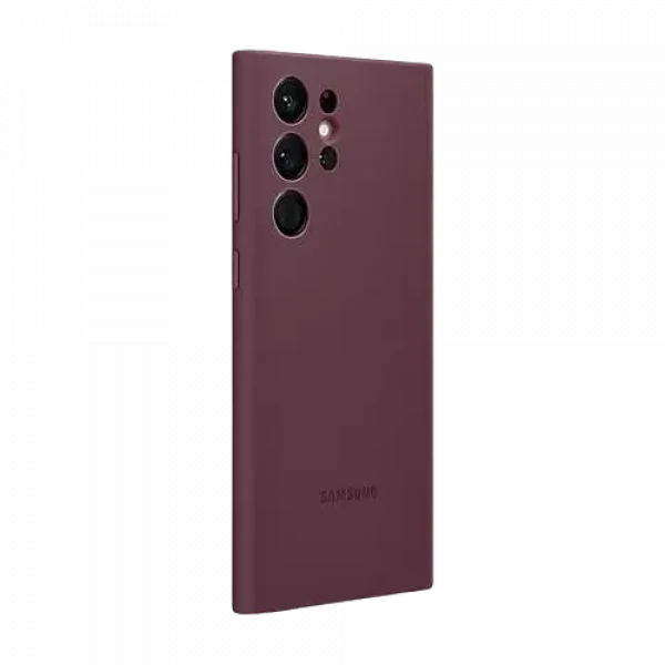 Чехол Samsung Silicone Cover for Galaxy S22 Ultra, Бордовый