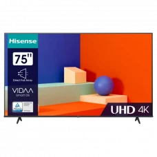 75 LED SMART Телевизор Hisense 75A6K, 3840x2160 4K UHD, VIDAA U6.0, Чёрный