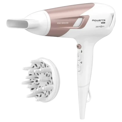 Фен Rowenta Studio Dry Glow CV5830F0, 2100 Вт, Белый | Розовый