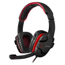 Căști gaming SVEN AP-G855MV, Cu fir, Negru/Roșu