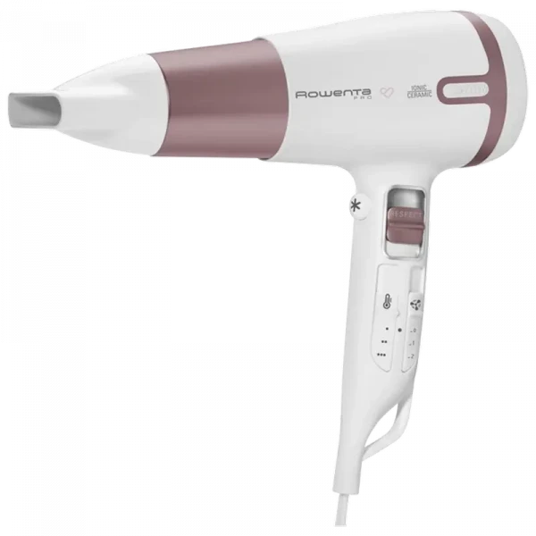 Uscător de păr Rowenta Premium Care Pro CV7461F0, 2400W, Alb | Roz