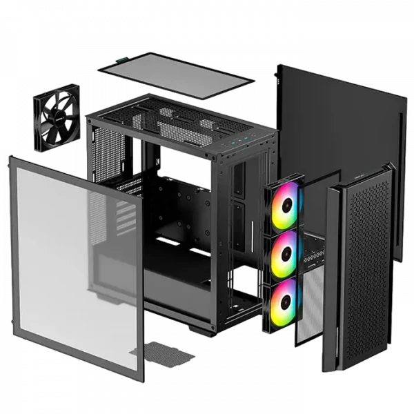 Компьютерный корпус Deepcool CG560, Midi-Tower, ATX PS2 , Чёрный