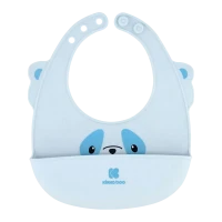 Bavetă Kikka Boo Silicone bib, Albastru