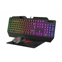 Клавиатура, мышь и коврик для мыши Havit KB889CM, Проводное, Чёрный