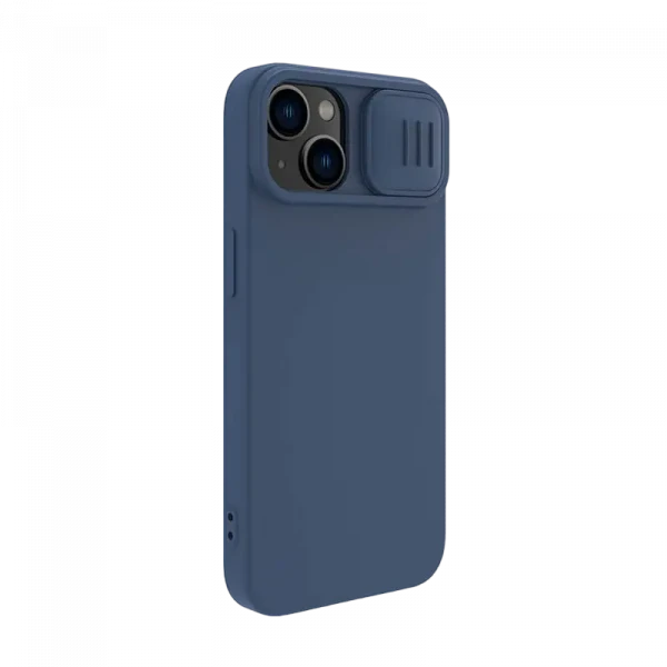 Husă Nillkin iPhone 14 Plus, CamShield Silky Silicone, Albastru