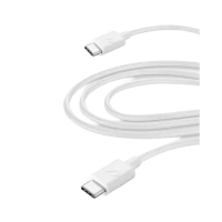 Cablu de încărcare și date Cellularline Power Cable, USB Type-C/USB Type-C, 3m, Alb