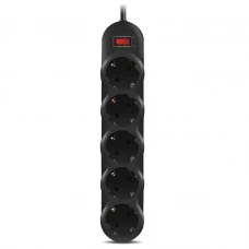 Prelungitor electric SVEN SF-05L, 5 Prize, 3m, Negru