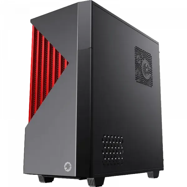 Компьютерный корпус Gamemax Contac COC, Midi-Tower, Без блока питания, Черный | Красный