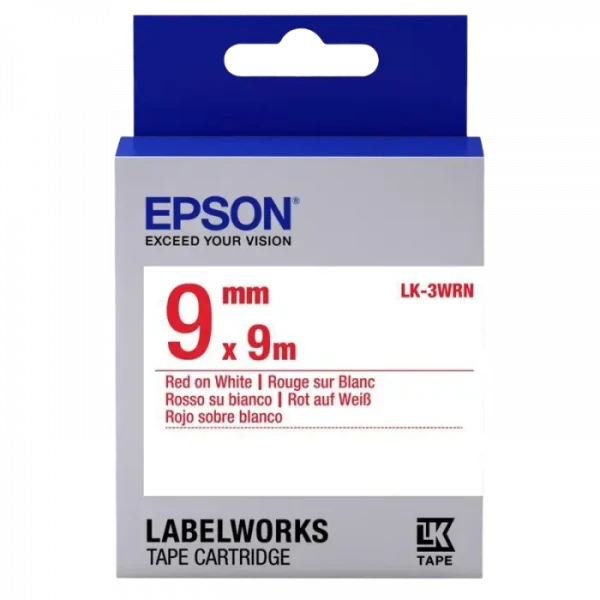Картридж с лентой Epson LK-3WRN, 9мм х 9м