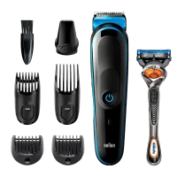 Trimmer pentru bărbați Braun All-in-One Trimmer MGK5245, Negru | Albastru