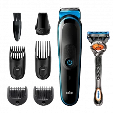 Trimmer pentru bărbați Braun All-in-One Trimmer MGK5245, Negru | Albastru