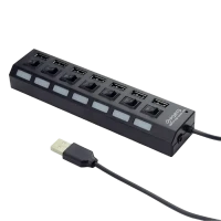 USB-концентратор Gembird UHB-U2P7-04, Чёрный