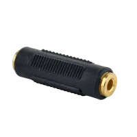 Аудио адаптер Cablexpert A-3.5FF-01, 3.5mm 3-pin (F) - 3.5mm 3-pin (F), Чёрный