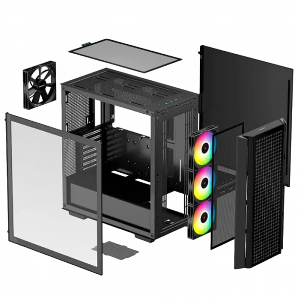 Компьютерный корпус Deepcool CG540, Midi-Tower, ATX PS2 , Чёрный