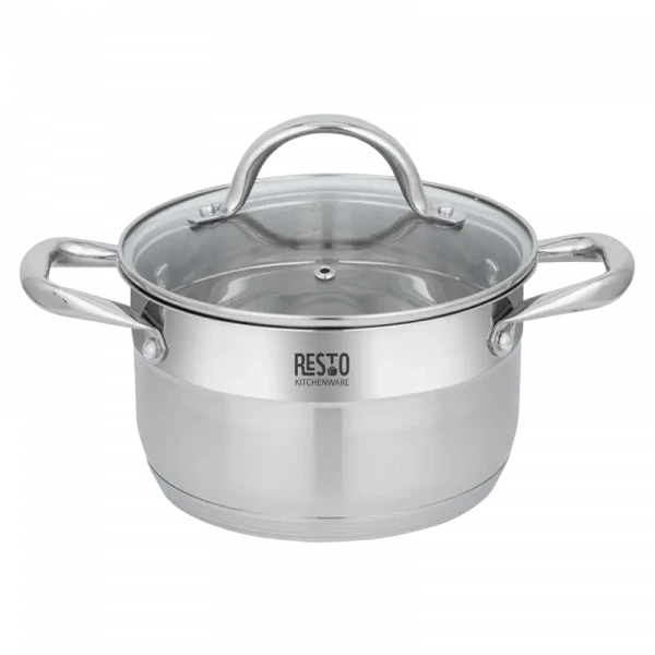 Кастрюля RESTO 92103, 2.7л, 18см, Нержавеющая сталь