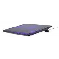 Notebook Cooling Pad Gembird NBS-2F15-01, up to 15.6, 2x150 mm fan, Adjustable angle, LED light