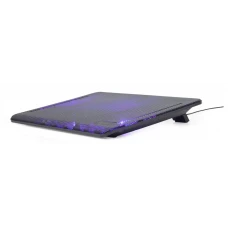 Notebook Cooling Pad Gembird NBS-2F15-01, up to 15.6, 2x150 mm fan, Adjustable angle, LED light