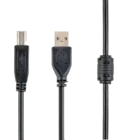 Коммуникационный кабель Cablexpert CCF-USB2-AMBM-15, USB Type-A/USB Type-B, 4,5м, Чёрный