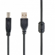Коммуникационный кабель Cablexpert CCF-USB2-AMBM-15, USB Type-A/USB Type-B, 4,5м, Чёрный