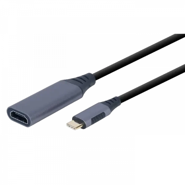 Видеокабель Cablexpert A-USB3C-HDMI-01, USB Type-C (M) - HDMI, 0,15м, Серый