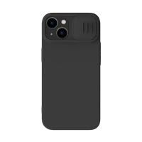 Husă Nillkin iPhone 14 Plus, CamShield Silky Silicone, Negru