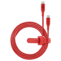 Cablu încărcare și sincronizare Cellularline Satellite MFI, USB Type-C/Lightning, 1m, Roșu