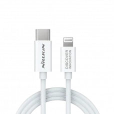 Cablu încărcare și sincronizare Nillkin PD Superspeed, MFI, USB Type-C/Lightning, 1,2m, Alb