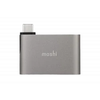 Adaptor pentru cablu USB Moshi USB-C to Dual USB-A Adapter, USB Type-C/USB Type-A, Gri