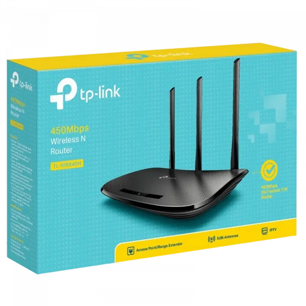 Беспроводной маршрутизатор TP-LINK TL-WR940N, Чёрный
