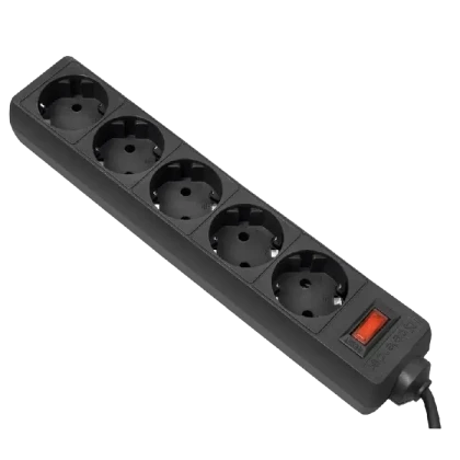Prelungitor electric Ultra Power UP3-B-1.8UPS, 5 Prize, 1,8m, Negru