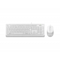 Клавиатура и мышь A4Tech F1010, Проводное, Белый/Серый
