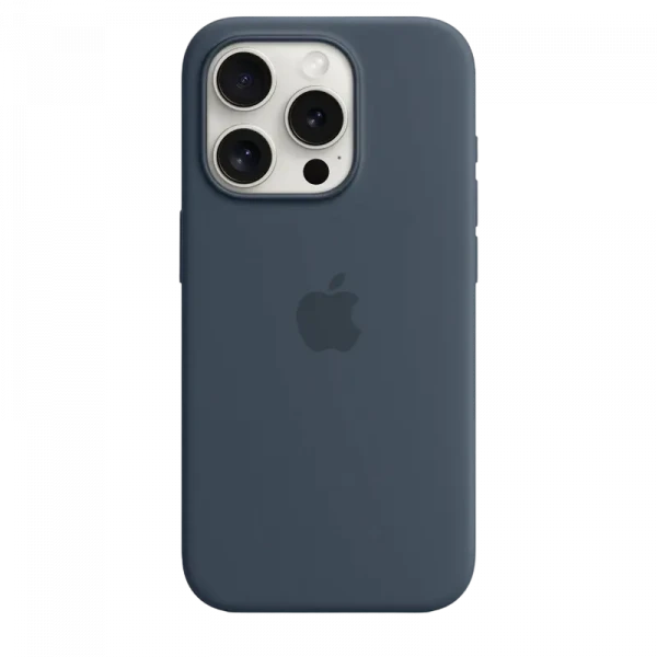 Чехол Apple iPhone 15 Pro Silicone Case with MagSafe, Синий шторм