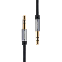 Cablu audio Remax L100, 3.5 mm - 3.5 mm, 1m, Negru
