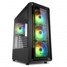 Calculator ATOL PC1080MP - Gaming A-RGB#2.4 / AMD Ryzen 3 / 32GB / 512GB SSD + 2TB / Radeon RX 7600 / Negru