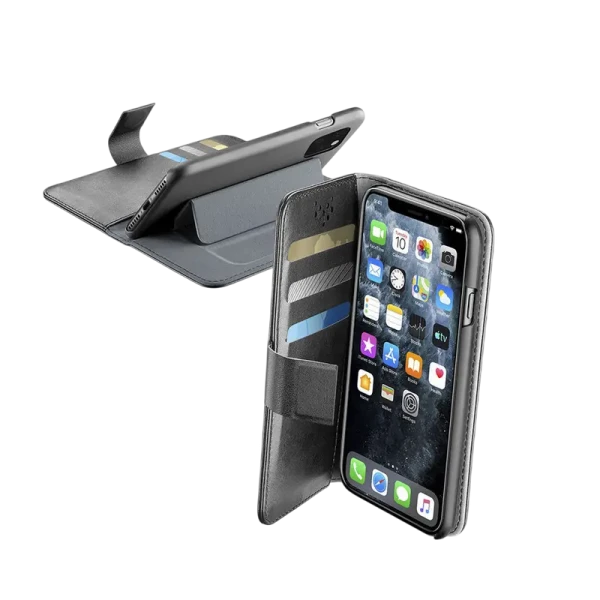 Чехол книжка Cellularline Apple iPhone 11 Book Agenda Case ЧёрныйКожа, фото 2
